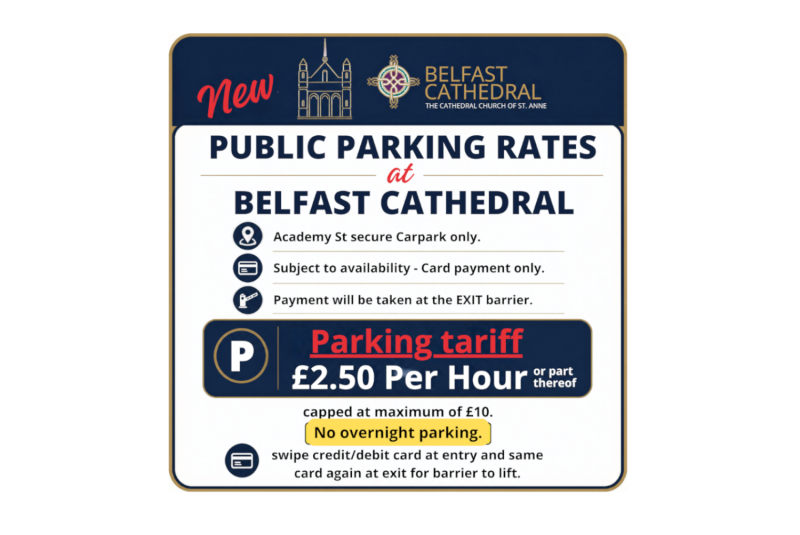 Belfast Cathedral - Changes to the car park rates